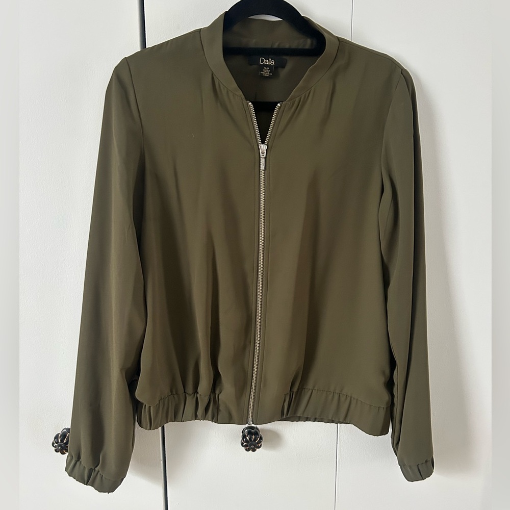 Dalia Khaki Bomber Jacket